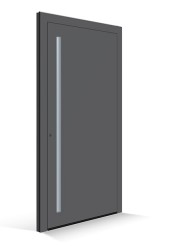 Porta d'ingresso Le Corbusier - pannello porta gris fonce 31 - modanatura maniglia outremer pale