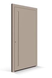 Porta d'ingresso Le Corbusier - Pannello porta ombre naturelle claire - Modanatura maniglia ombre naturelle claire