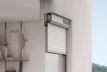 Rollladen mit Solarantrieb Querschnitt