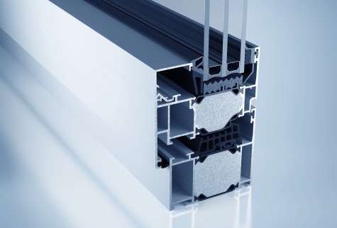 Aluminium Fenster-Fensterschnitt W 77 HI